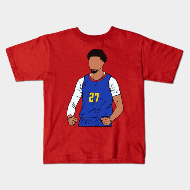 Jamal Murray Excited Kids T-Shirt by rattraptees